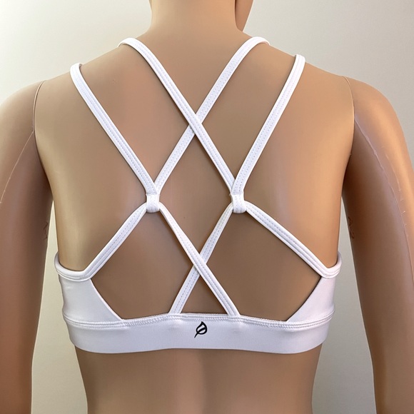 P’tula White Strappy Sports Bra - Picture 2 of 3